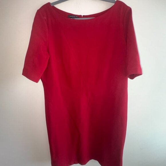 Lafayette 148 New York Burgundy Red Ponte Knit Shift Work Dress size 18 - Picture 1 of 11